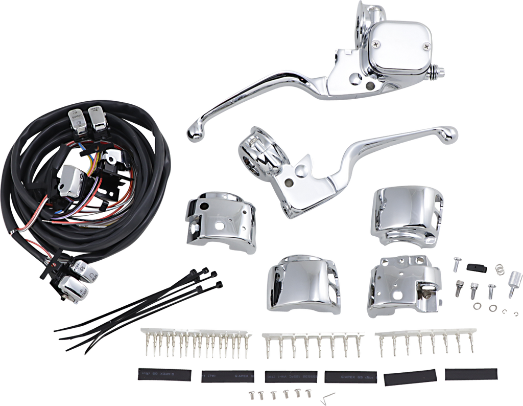 DRAG SPECIALTIES 11/16" Master Cylinder Handlebar Controls for '96 - '13 Handlebar Control Kit with Mechanical Clutch - Team Dream Rides