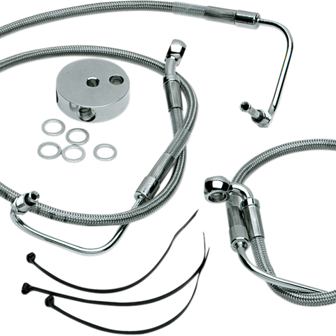 DRAG SPECIALTIES Brake Line - Front Stainless Steel Brake Line Kit - Team Dream Rides