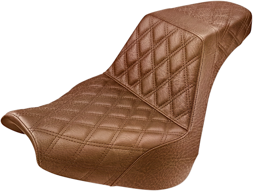 SADDLEMEN Step Up Seat - Lattice Stitched - Brown - FXBR/S Step Up Seat — Lattice Stitched - Team Dream Rides