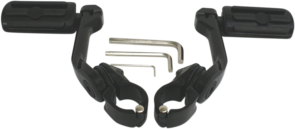 RIVCO PRODUCTS Highway Peg Mount - Black Highway Pegs With Mounting Arms - Team Dream Rides