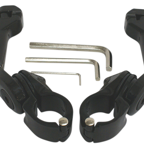 RIVCO PRODUCTS Highway Peg Mount - Black Highway Pegs With Mounting Arms - Team Dream Rides