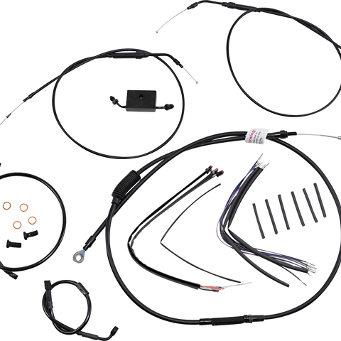 BURLY BRAND Extended Handlebar Cable And Brake Line Kit For Sportsters With ABS And 14