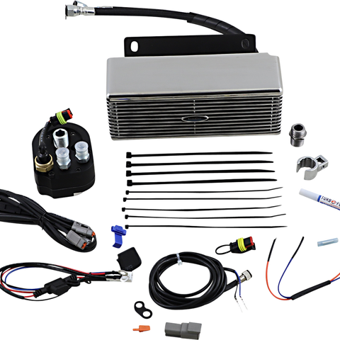 ULTRACOOL Oil Cooler- Stainless Steel - Below Regulator Mount 3.0 Below Regulator Mount Oil Cooler for T Series Engines - Team Dream Rides