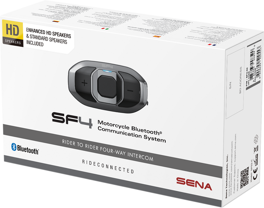 SENA SF4 Bluetooth Headset - 4-Way - Dual Speakers SF Series Bluetooth® Communication System - Team Dream Rides