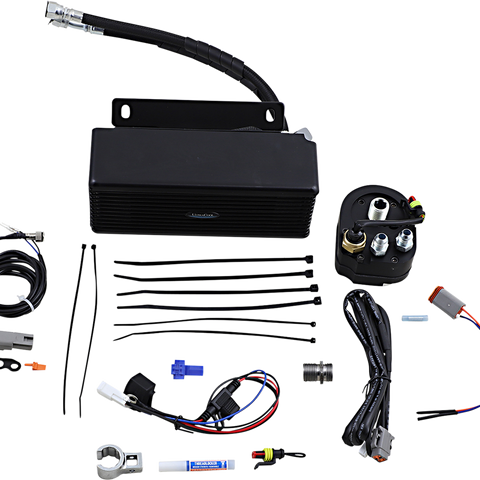 ULTRACOOL Oil Cooler- Flat Black - Below Regulator Mount 3.0 Below Regulator Mount Oil Cooler for T Series Engines - Team Dream Rides