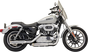 BASSANI XHAUST 3" Mufflers - Chrome - Slash-Cut - Sportster '04-'13 Firepower Series Slip-On Mufflers - Team Dream Rides