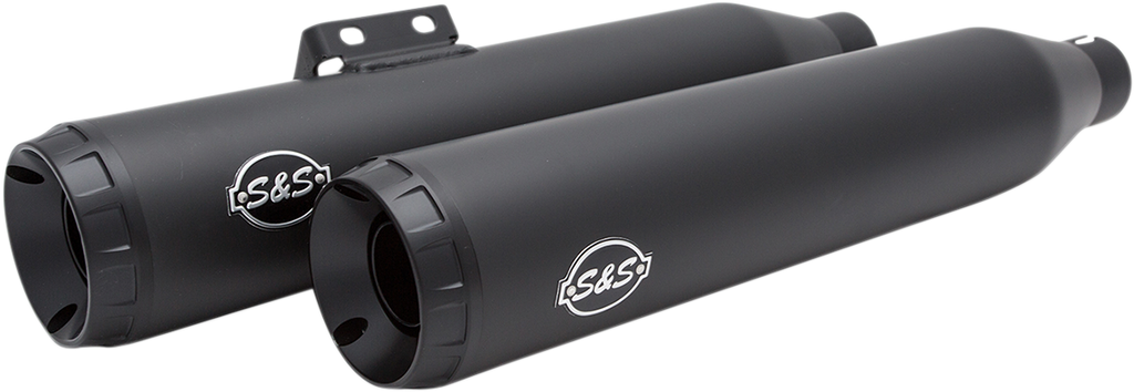 S&S CYCLE Grand National Race Mufflers for Softail - Black Grand National Race Slip-On Mufflers - Team Dream Rides