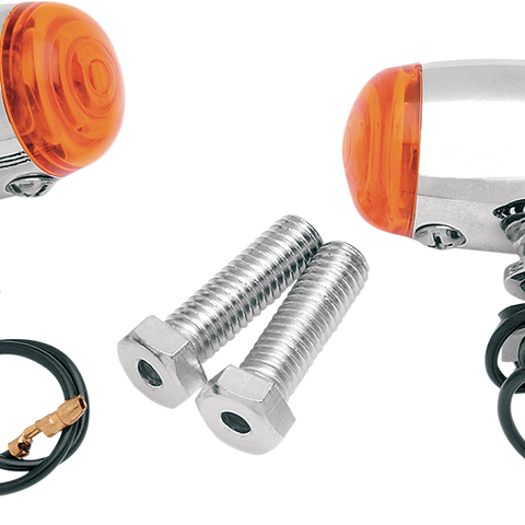 PRO-ONE PERF.MFG. Bullet Marker Light - Chrome/Smooth Bullet Marker Lights - Team Dream Rides