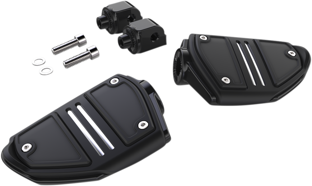 CIRO Twin Rail Footpeg - With Mount - Black - Softail Twin Rail Footrests - Team Dream Rides