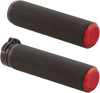 ARLEN NESS Red Knurled Grips for Cable Fusion Knurled Grips - Team Dream Rides