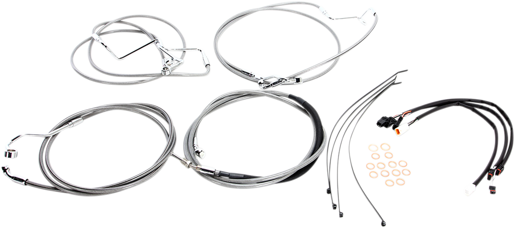 MAGNUM Stainless Steel XR Control Cable Kit XR Handlebar Installation Kit - Team Dream Rides