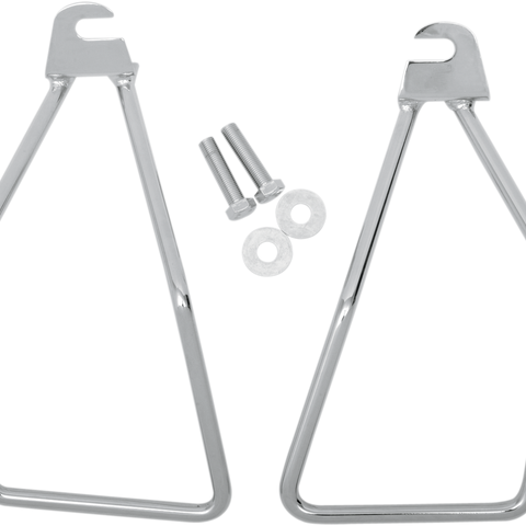 DRAG SPECIALTIES Saddlebag Support - FX/FLST Chrome Saddlebag Support Brackets - Team Dream Rides