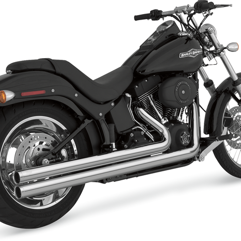 VANCE & HINES Big Shots Exhaust - Chrome - Long Big Shots Softail Exhaust - Team Dream Rides