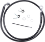 DRAG SPECIALTIES Brake Line - Front - Black - +4" - '04-'10 XL Extended Length Black Vinyl Brake Line Kit - Team Dream Rides