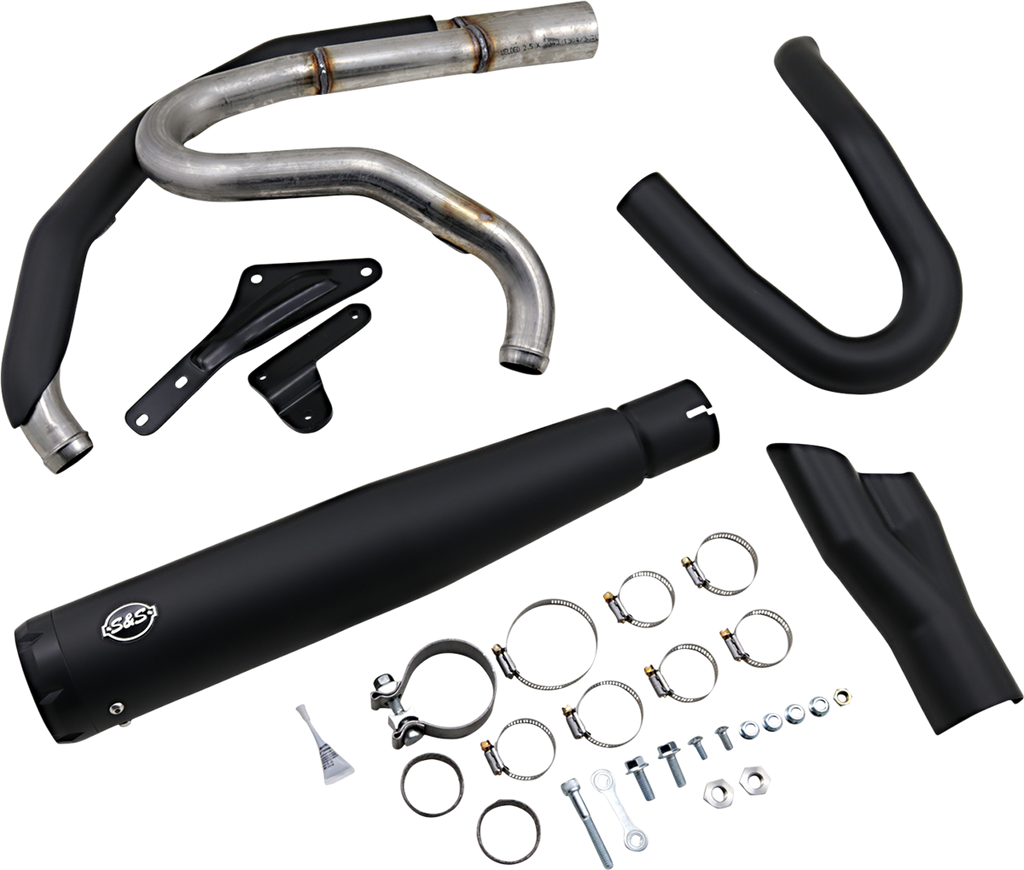 S&S CYCLE 2:1 Exhaust for M8 Softail - Black SuperStreet 2:1 Exhaust System - Team Dream Rides