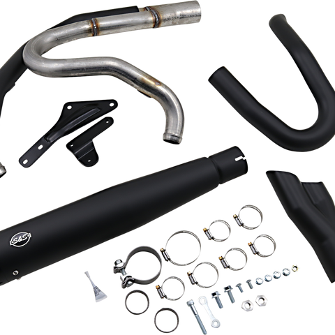 S&S CYCLE 2:1 Exhaust for M8 Softail - Black SuperStreet 2:1 Exhaust System - Team Dream Rides