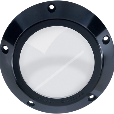 BARNETT '99-'06 Big Twin Black/Clear Derby Cover Scorpion Derby Cover - Team Dream Rides