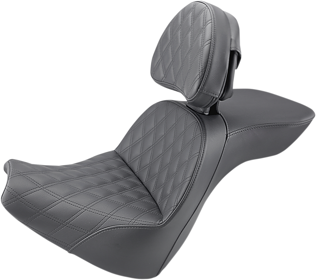 SADDLEMEN Explorer Seat - LS - Includes Backrest - FXBR/S '18-'19 Explorer LS  Seat - Team Dream Rides