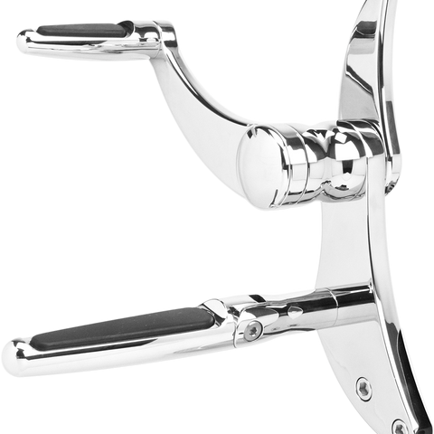 HAWG HALTERS Forward Control - '14+ FLH - Chrome - Standard - Folding Rubber Inlay Pegs - Solid Lever Forward Control - Team Dream Rides