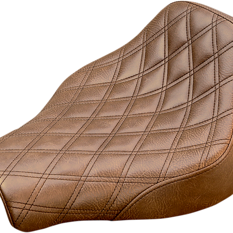 SADDLEMEN Renegade Solo Seat - Lattice Stitched - Brown Renegade LS Solo Seat - Team Dream Rides