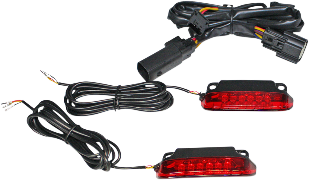 CUSTOM DYNAMICS Luggage Rack Light Bar - Red Luggage Rack LED Light Bar - Team Dream Rides