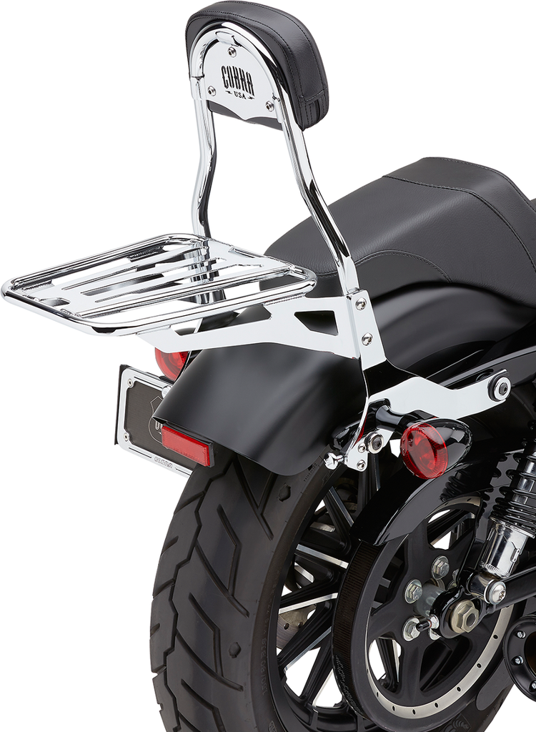 COBRA Backrest Kit - 14" - Chrome - XL Detachable Backrest Kit - Team Dream Rides