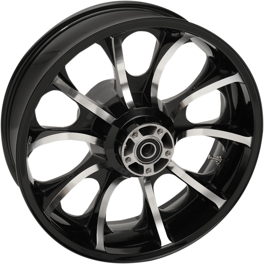 COASTAL MOTO Rear Wheel - Black - 18 x 5.5 - With ABS - 09+ FL Largo Precision Cast 3D Wheel — Largo - Team Dream Rides