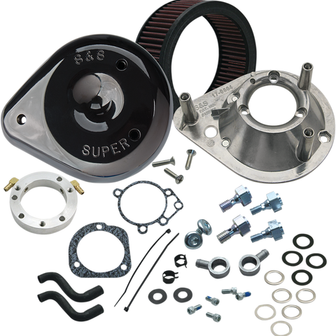 S&S CYCLE Air Cleaner Twin Cam Tear Drop Gloss Black Air Cleaner Kit - Team Dream Rides