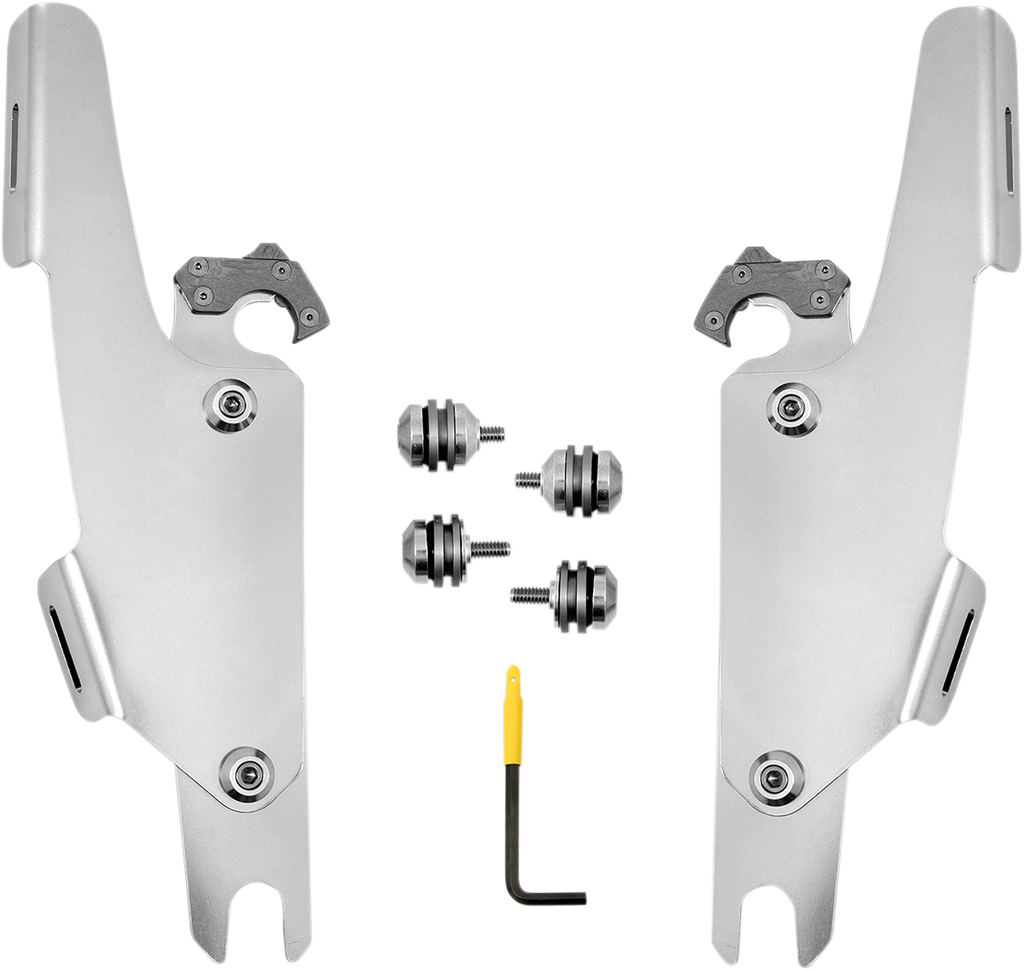 MEMPHIS SHADES HD Fats Mounting Kit - Polished - FLFB Fats/Slim Windshield  Trigger-Lock Complete Mount Kit - Team Dream Rides