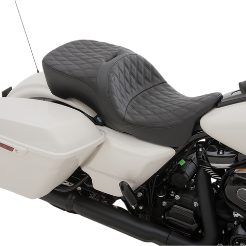 DRAG SPECIALTIES SEATS Touring Seat - Double Diamond - FL '09+ Large Touring Seat - Team Dream Rides