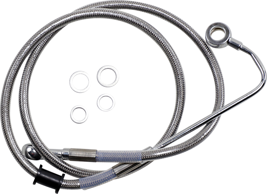 DRAG SPECIALTIES Brake Line - +6" - Stainless Steel - '15-'17 Softail Extended Length Stainless Steel Brake Line - Team Dream Rides