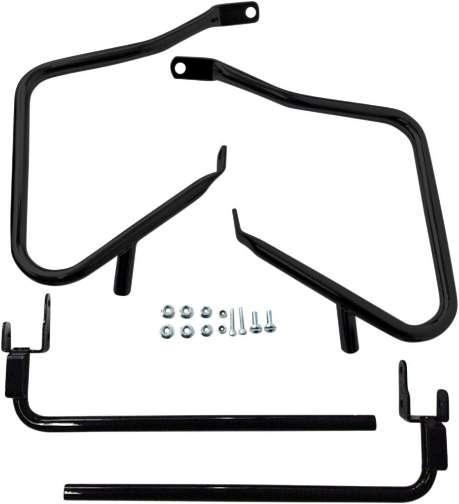 DRAG SPECIALTIES Saddlebag Support Kit - 14-19 FLT - Black Saddlebags Guards/Support Kit - Team Dream Rides