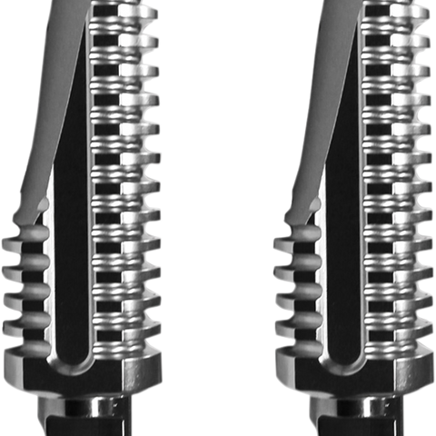 BURLY BRAND Havoc Footpegs - Clear Anodized Havoc Footpegs - Team Dream Rides