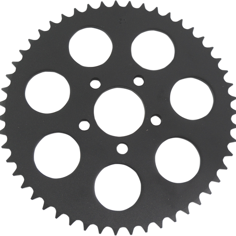 DRAG SPECIALTIES Rear Sprocket - Gloss Black - Flat - 51-Tooth 530 Chain Conversion Rear Sprocket - Team Dream Rides