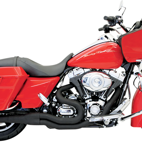 BASSANI XHAUST Megapower 2:1 Exhaust - Black Road Rage II Mega Power 2:1 Touring Exhaust - Team Dream Rides