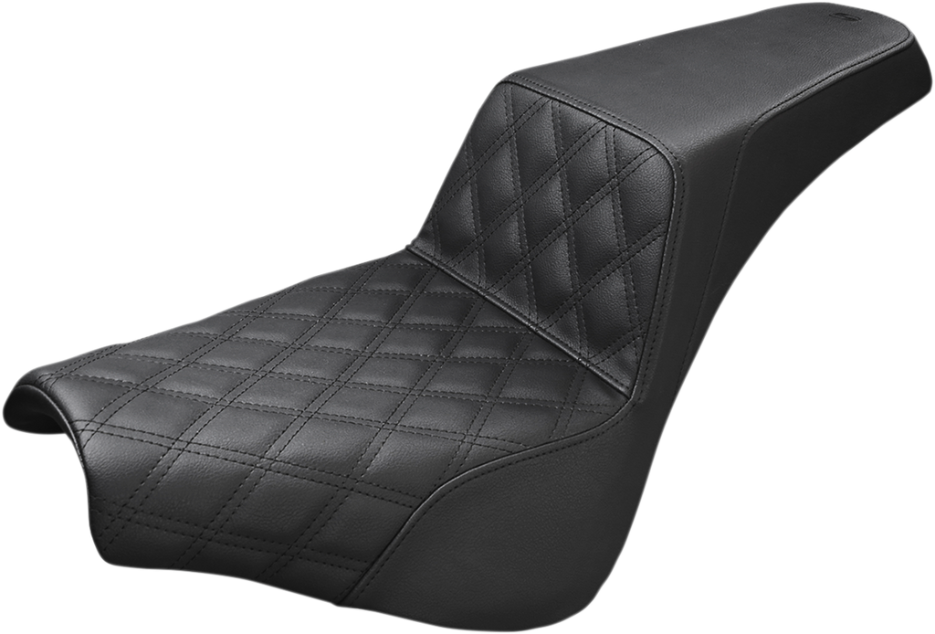 SADDLEMEN Step Up Seat - Driver's Lattice Stitched Step Up Seat — Front Lattice Stitch - Team Dream Rides