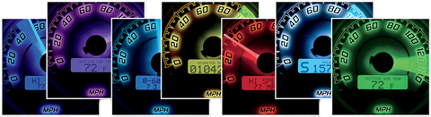 DAKOTA DIGITAL MVX-8K Series Analog/Digital 2-Gauge Kit - Chrome Bezel - White Face with Black Background MVX-8K Series Analog/Digital Gauge Kit — 8200WKC Model - Team Dream Rides