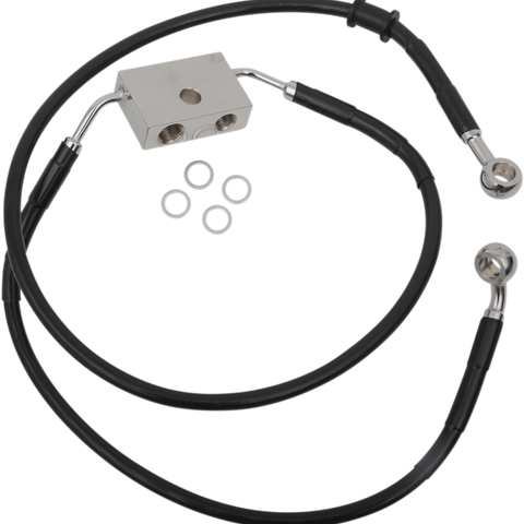 DRAG SPECIALTIES Front Brake Line - XL - Black +12