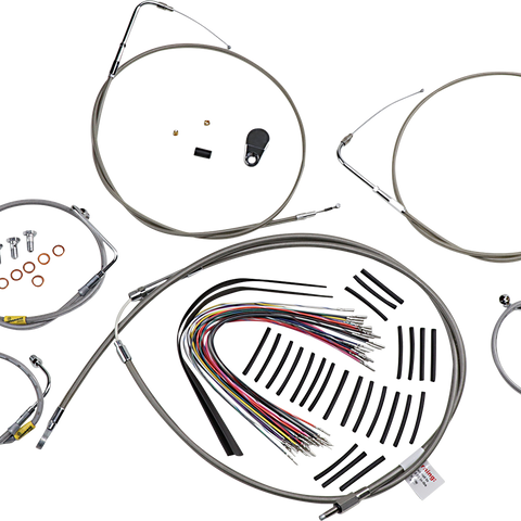 BURLY BRAND Stainless Control Kit for Early Touring Bikes with 15