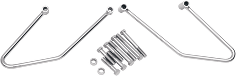 DRAG SPECIALTIES Saddlebag Support - FXST Chrome Saddlebag Support Brackets - Team Dream Rides