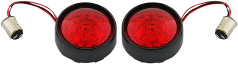 CUSTOM DYNAMICS Bullet Turn Signal - 1157 - Gloss Black - Red Lens ProBeam® Bullet Bezel Rear LED Turn Signal Inserts - Team Dream Rides