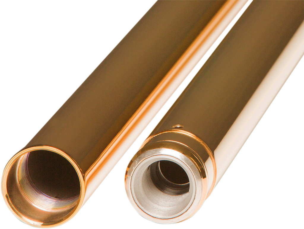 CUSTOM CYCLE ENGINEERING Fork Tubes - Gold - 41 mm - 22.25' Gold Fork Tubes - Team Dream Rides