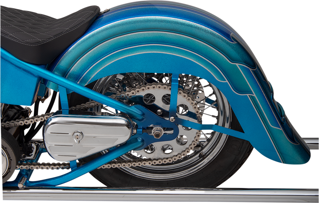 KLOCK WERKS Benchmark 4" Stretched Rear Fender - Frenched - Steel - For Custom Application - 7.125" Width Builders Series 4" Stretched Rear Fender — Frenched - Team Dream Rides