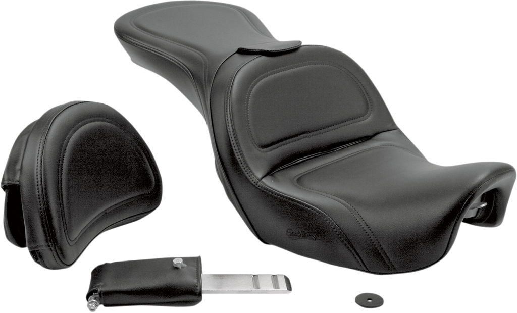 SADDLEMEN Explorer Seat - Backrest - Dyna Explorer 2-Up Seat - Team Dream Rides