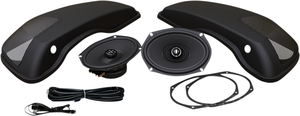HOGTUNES Speaker Lid - 6"X9" XL Speakers Saddlebag Lid and XL Speaker Kit - Team Dream Rides