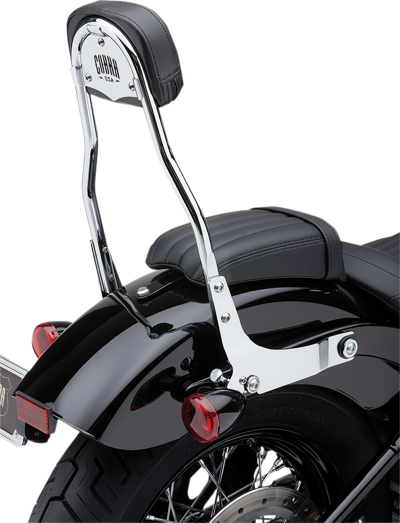COBRA Backrest Kit - 14" - Chrome - FXLR Detachable Backrest Kit - Team Dream Rides