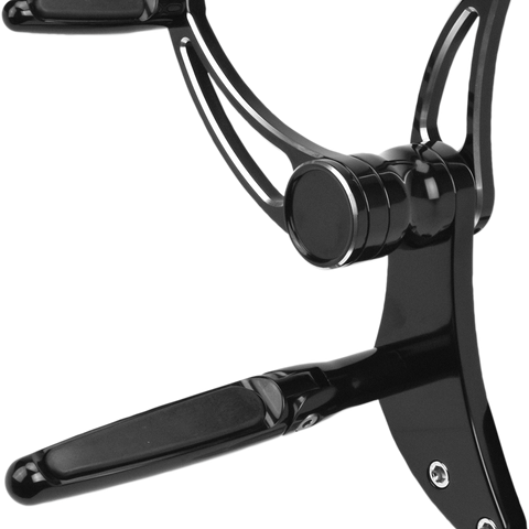 HAWG HALTERS Forward Control - 18+ Softail - Black Anodized - Standard - Folding Rubber Inlay Pegs - Solid Lever Forward Control - Team Dream Rides