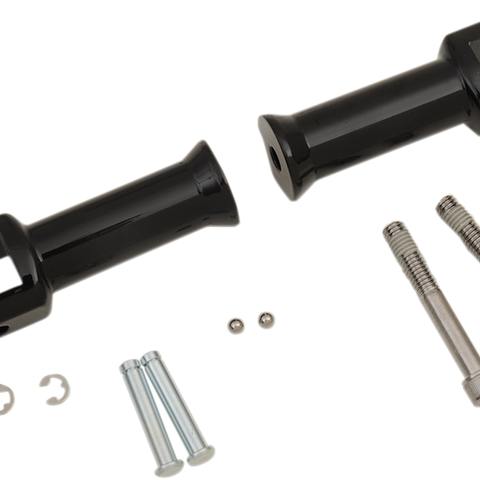 DRAG SPECIALTIES Passenger Peg Mount - Black - Softail Passenger Footpeg Mount Kits - Team Dream Rides