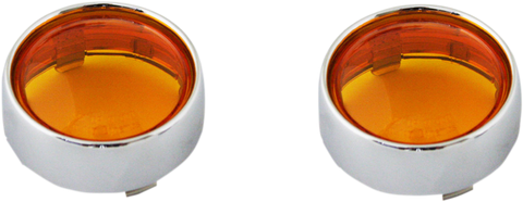 CUSTOM DYNAMICS Bullet Signal Lenses - Chrome/Amber Bezel/Lenses for ProBEAM® Bullet Turn Signals - Team Dream Rides
