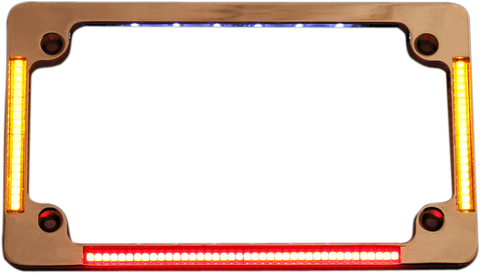 CUSTOM DYNAMICS License Plate Frame - Chrome All-in-One License Plate Frame - Team Dream Rides